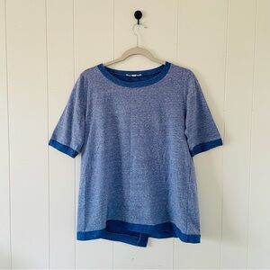 WONDERLAND Blue Heathered Blouse